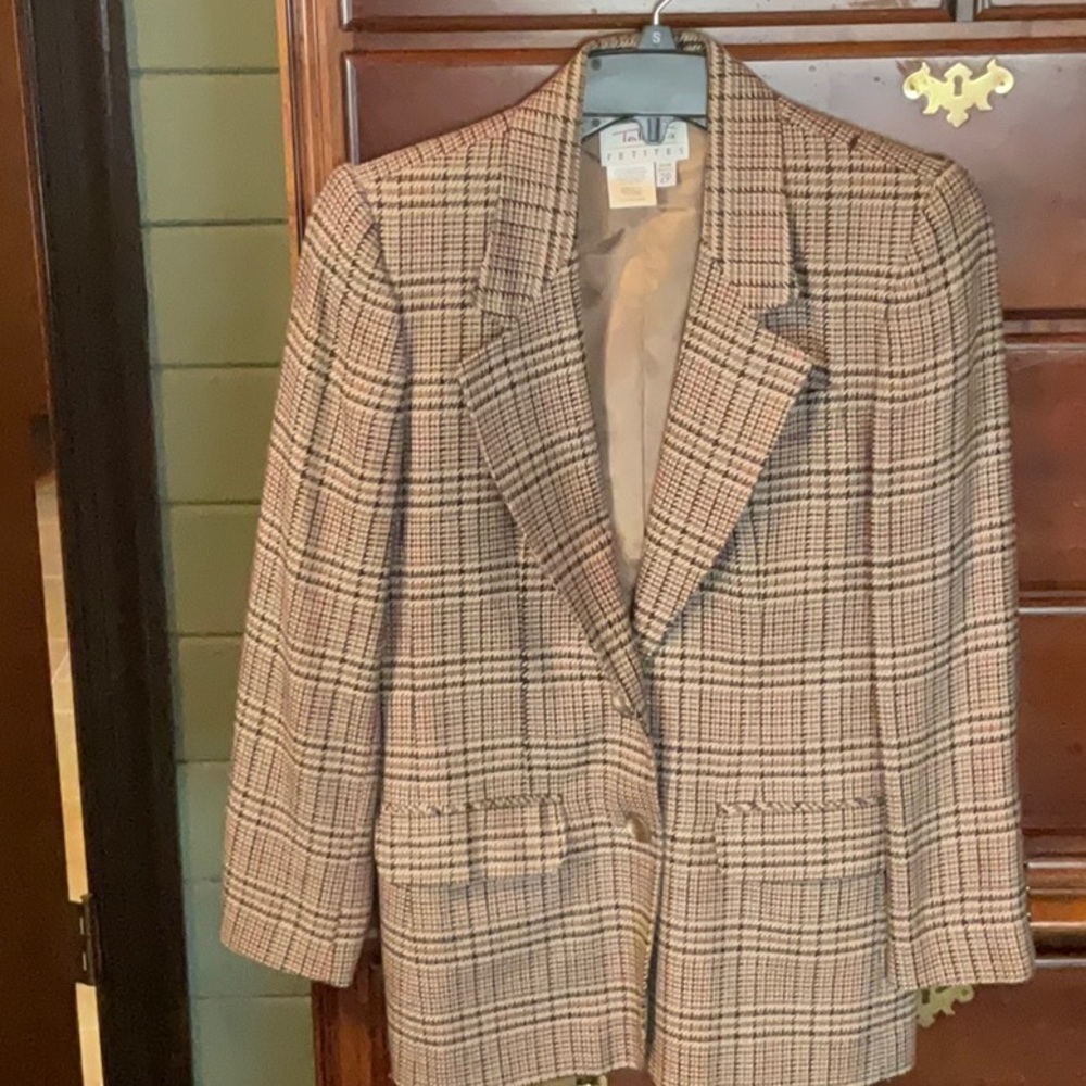 Talbots Petite Size Plaid Blazer